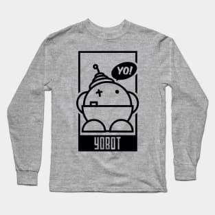 Yobot! Frame - Black Ink Long Sleeve T-Shirt